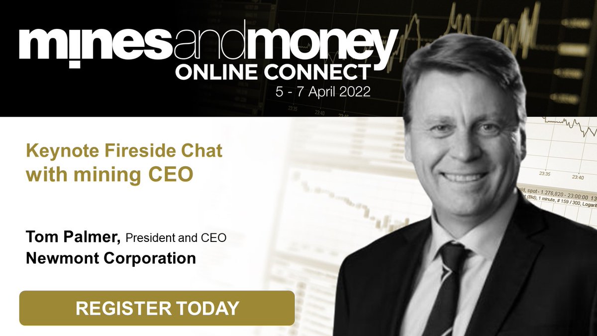 MinesAndMoney's tweet photo. Introducing our key speaker for #MinesandMoney #OnlineConnect, 4-7 April. Tom Palmer, President and CEO of @NewmontCorp. Read his full profile at https://t.co/lMRMWfPK9c
#mining #investment #investors #conference #networking #miningceo https://t.co/ZVRZrAfsog