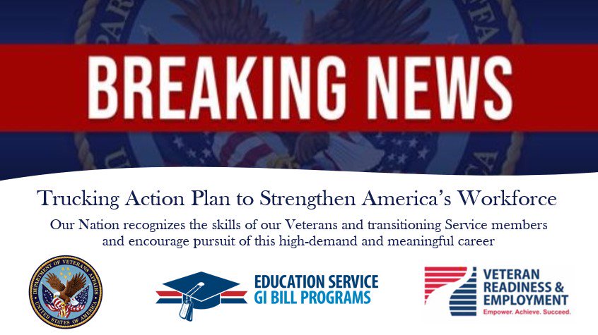 👀Looking to change careers? VA is working with federal agencies to support #Veterans pursue careers in the #trucking 🚛industry. 

Find out more on our page: va.gov/careers-employ…