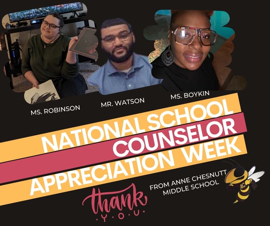 Thankfulness as well as tons of appreciation to the counseling of our most outstanding counselors.  The Hive appreciates your passion and dedication to our students each day.  #HornetStrong