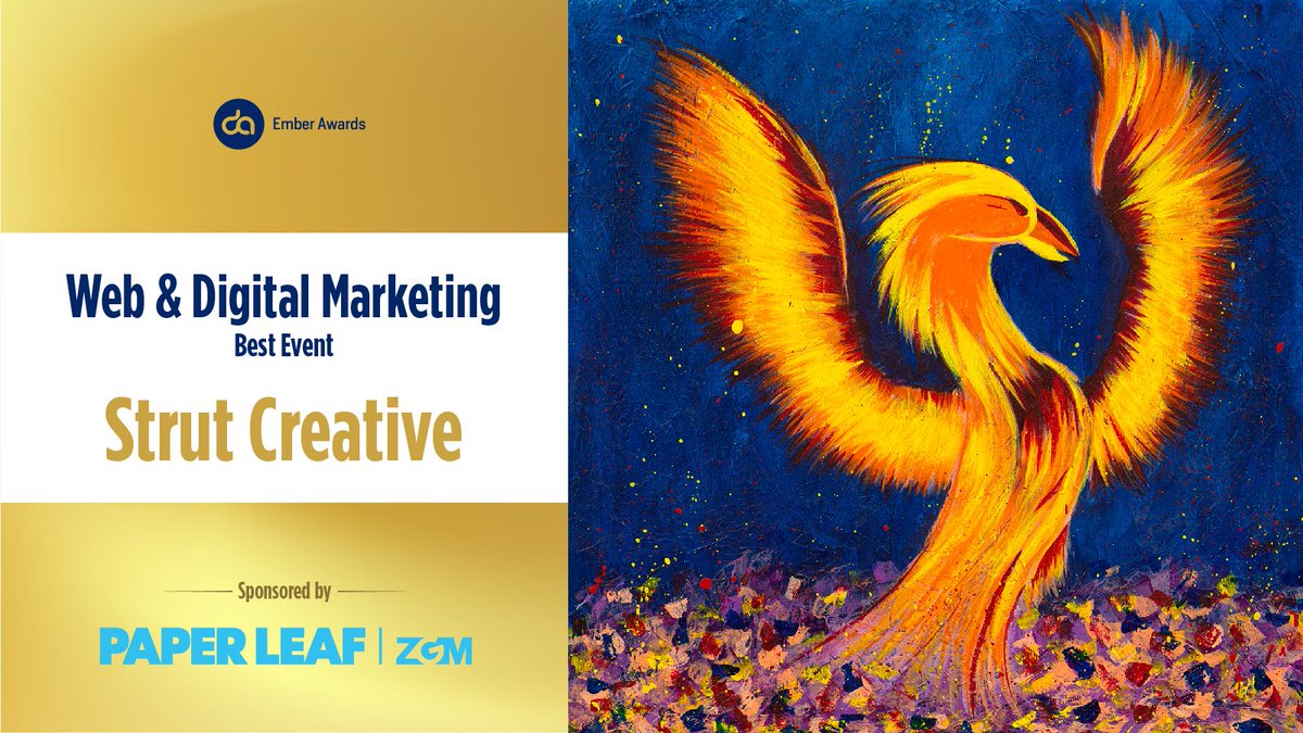 DigitalAlberta's tweet photo. Celebrating @Strut_Creative — our 2021 *Best Event* winner, sponsored by @ZGM_marketing! To support the @metisnationsask and their 2020 annual event, Strut Creative delivered excellence. See more from Strut Creative and all our winners at https://t.co/PZkcmRktp7! #EmberAwards https://t.co/MRNOsAihxa