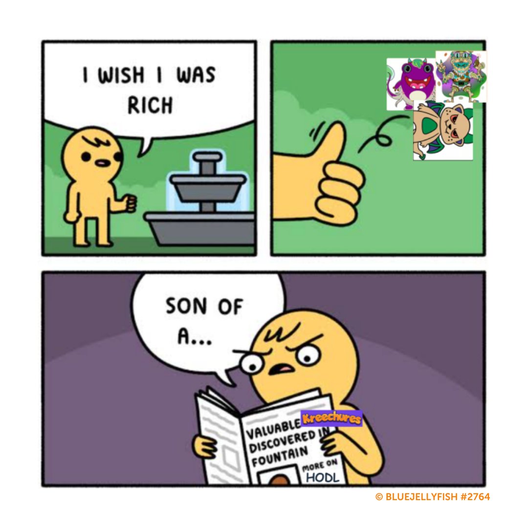 kreechures's tweet photo. No one can really right click-save so at least we're good in terms of ownership... 😬

Share your meme on our Kreechures Discord #meme channel! Link in bio.

(Credit: BlueJellyfish)

#kreechures #kreechurefam #nft #solana  #kin #nftmemes https://t.co/Yo89S40nLs