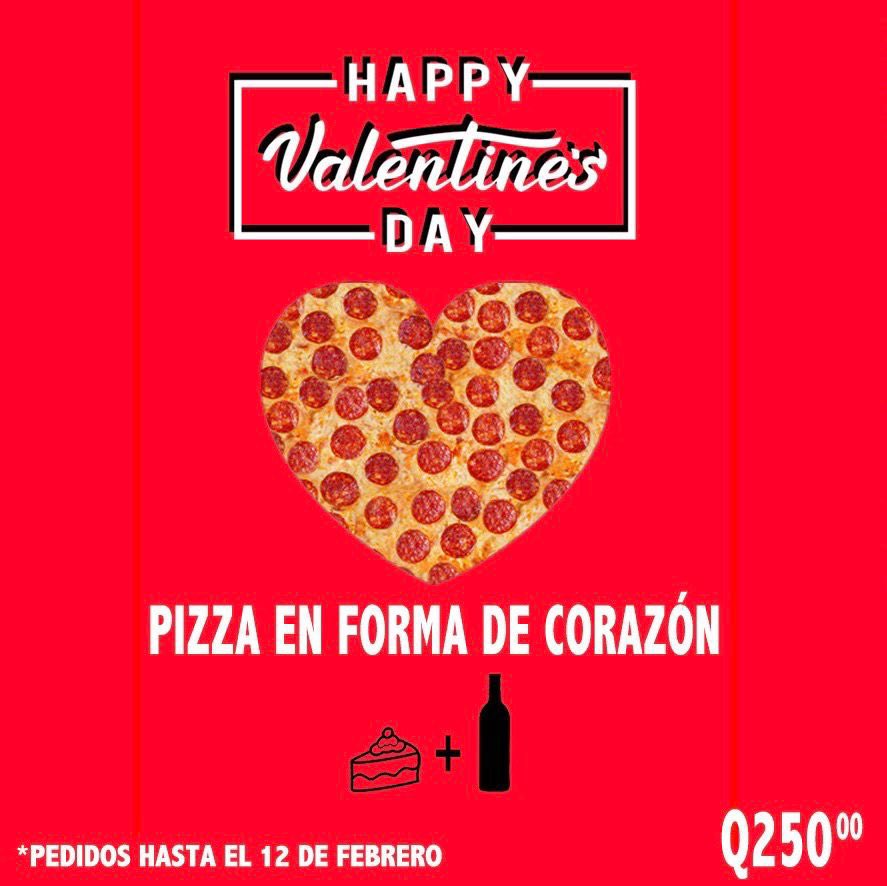 unapizzita's tweet photo. Les dejamos este combo para los enamorados:

- 🍕 Pizza en forma de ♥️
- 🍰 Pastel en forma de ♥️
- 🍷 Botella para conquistar su ♥️

Q250 con envío incluido en el perímetro de la ciudad 🚚

#UnaPizzita #ValentinesDay https://t.co/HKNFtWUdtB