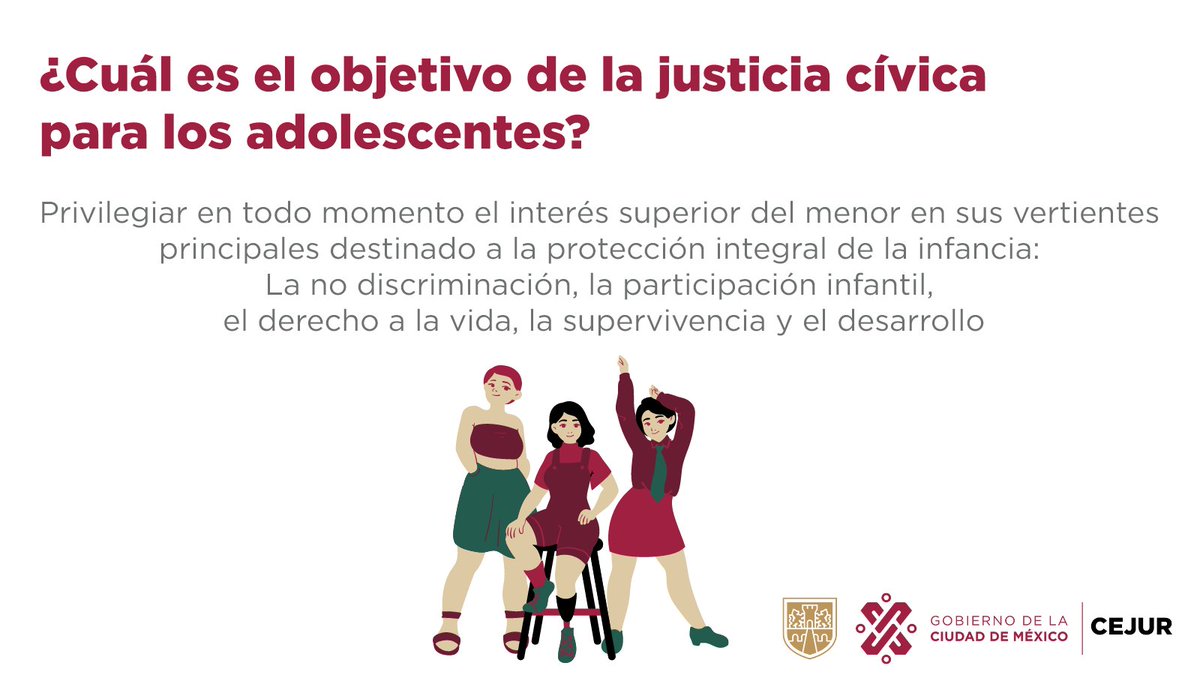 JusticiaCivica's tweet photo. ¿Cuál es el principal objetivo de la Justicia Cívica para los adolescentes?

#CDMX
#CiudadInnovadora https://t.co/DMxFsdkNz7