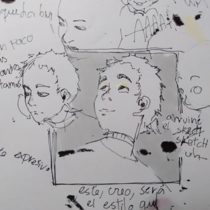 Creo que ya le encontré una cara a Felicia, ahora falta la ropa y luego  por fin haré un diseño para sus amigues

Son sketches a tinta así que no pude borrar unas cositas, por ejemplo quiero que tenga la nariz más redonda, pero al menos ya se sabe como lucirán los humanos 