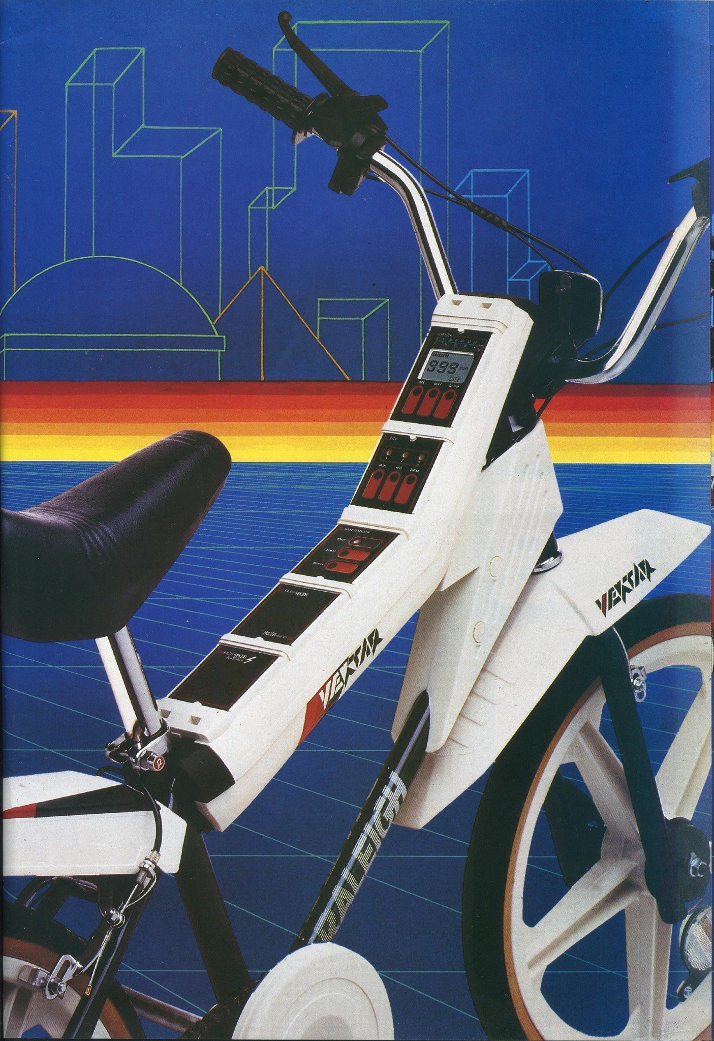 Mark Farina on X The Raleigh Vector bicycle 1985. First bike with microchip technology that would check speed distance and riding time. Also equipped with AM radio. https t rsOX0Qfh7q X