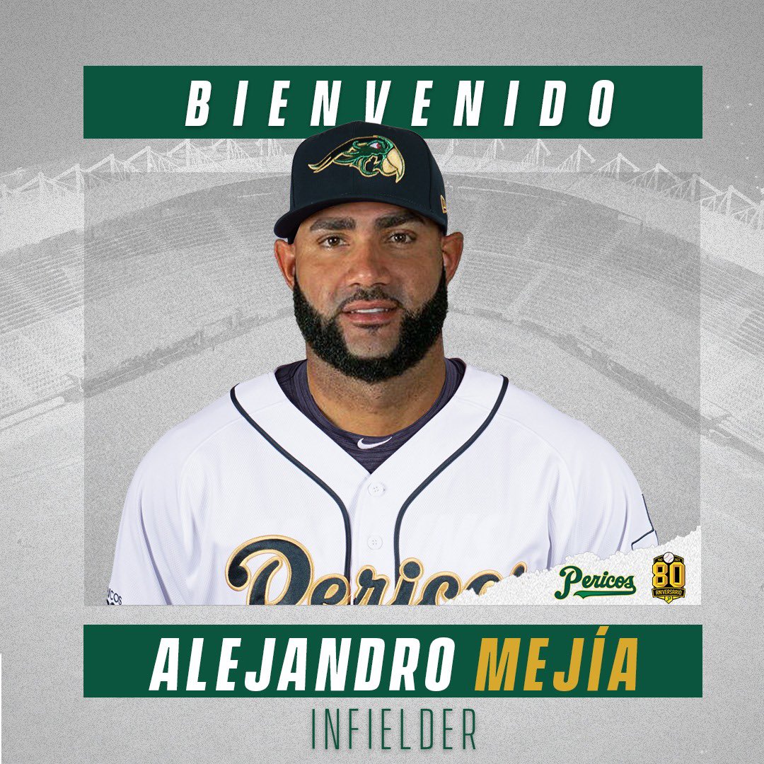 rodrigoroblesb's tweet photo. Refuerzo verde

Con una amplia experiencia en el beisbol asiático, el infielder Alejandro Mejía (@MejiaAle96) reforzará a los @Pericos_Oficial para la próxima campaña de la #LMB

Su posición original es tercera base, pero últimamente se desempeña en la inicial.

@purobeisbolmx https://t.co/R9H2QQ2gx5
