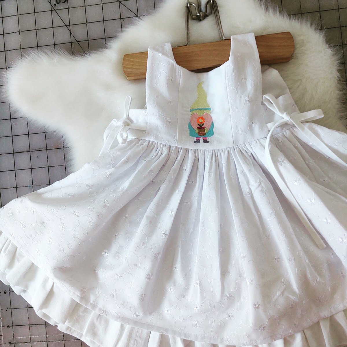 InesMelba's tweet photo. Excited to share the latest addition to my #etsy shop: Embroidery White Bud Floral Cotton Eyelet fabric, Gnome in the Garden https://t.co/2svdgABPmR #white #1stbirthday #2t #solid #bohohippie #sleeveless #full #no #knee https://t.co/vgDzinw4m8