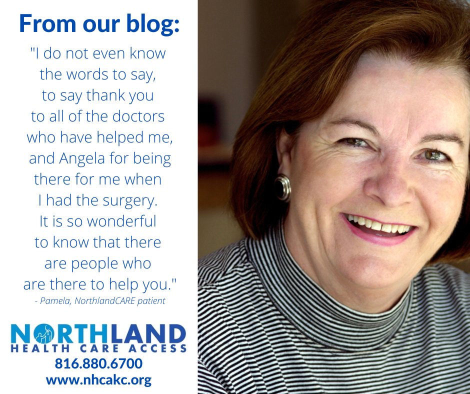 NHCAKC's tweet photo. From our blog: NorthlandCARE patient profile - Pamela

https://t.co/7MyDCoqtOl 

#nhcakc #healthcareaccess #healthcare https://t.co/pQB1XZKdc1