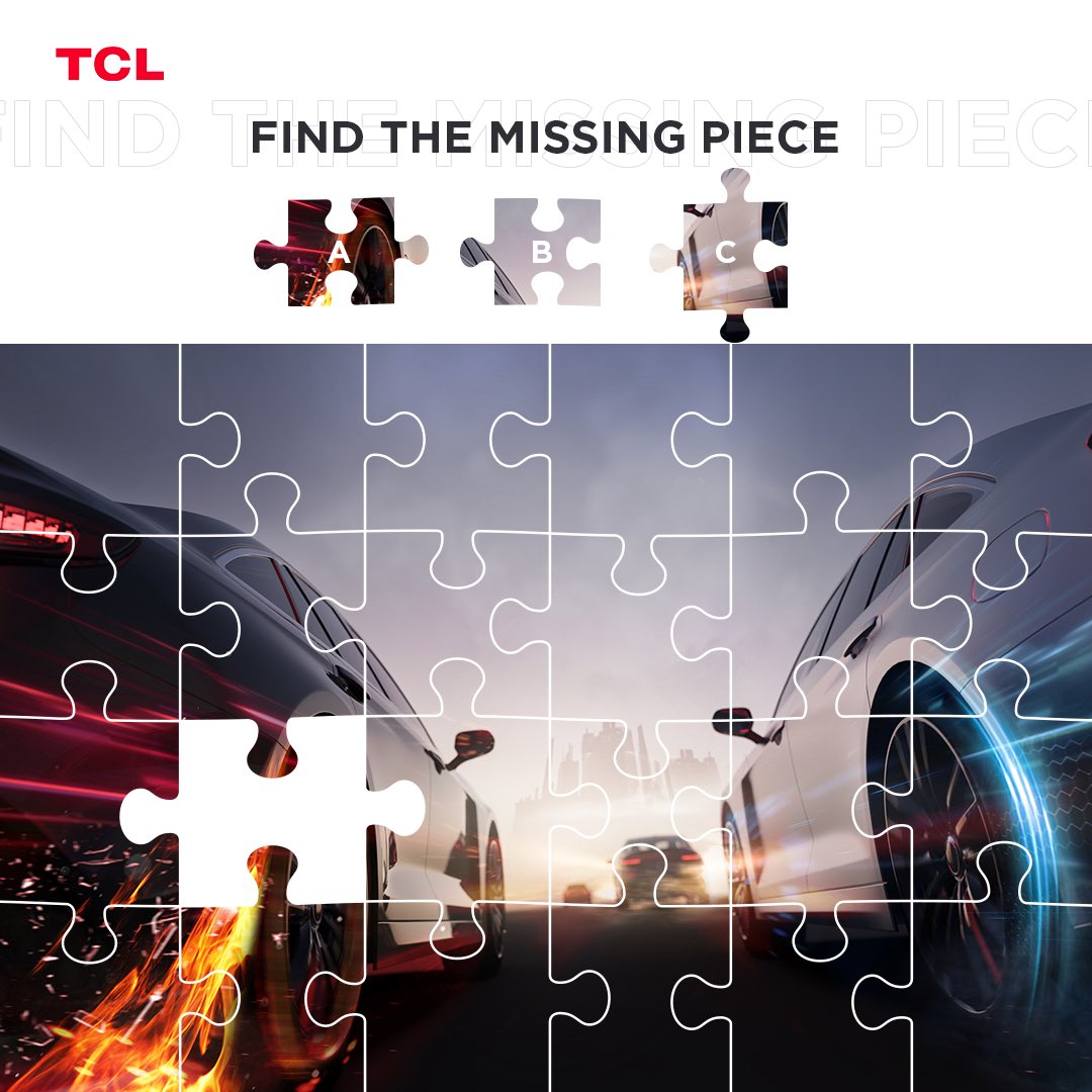 tcl_africa's tweet photo. Are you into puzzles?
We are!
Find the missing piece to complete the #C725 Image 🧩
Leave your answers in the comments below👇🏼
#TCL #TCLPuzzle #C725 #Entertainment https://t.co/PWwL97wZYf