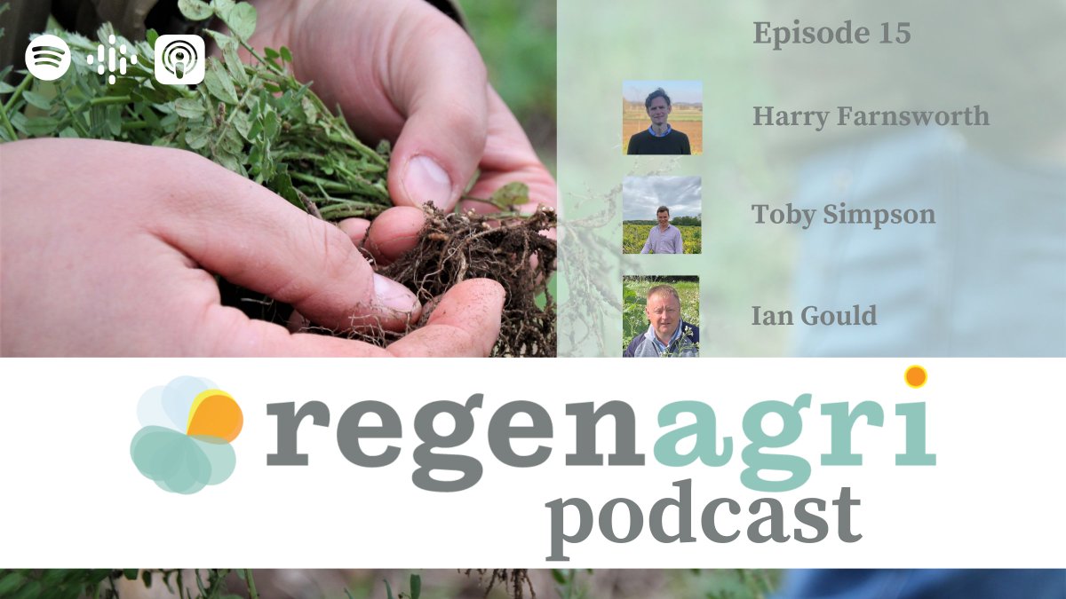 regenagri_org's tweet photo. Have you heard the latest conversation on cover crops?  
In the new episode of the #regenagri podcast @hcfarns is joined by @tjcsimpson and @IanRGould to talk about the benefits and practicalities of cover cropping.  
Don’t miss out 🎧
https://t.co/s66coTvZsn https://t.co/ESxRAudbNf