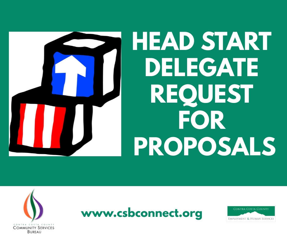 ContraCostaCSB's tweet photo. We're accepting proposals for Head Start Delegate. For more information and to apply for this click on the link below. And make sure to retweet and share for anyone you think may be interested! 
https://t.co/vhIaocZQ69
#HeadStart #ECE #CommunityPartnerships https://t.co/c89raA4rmP