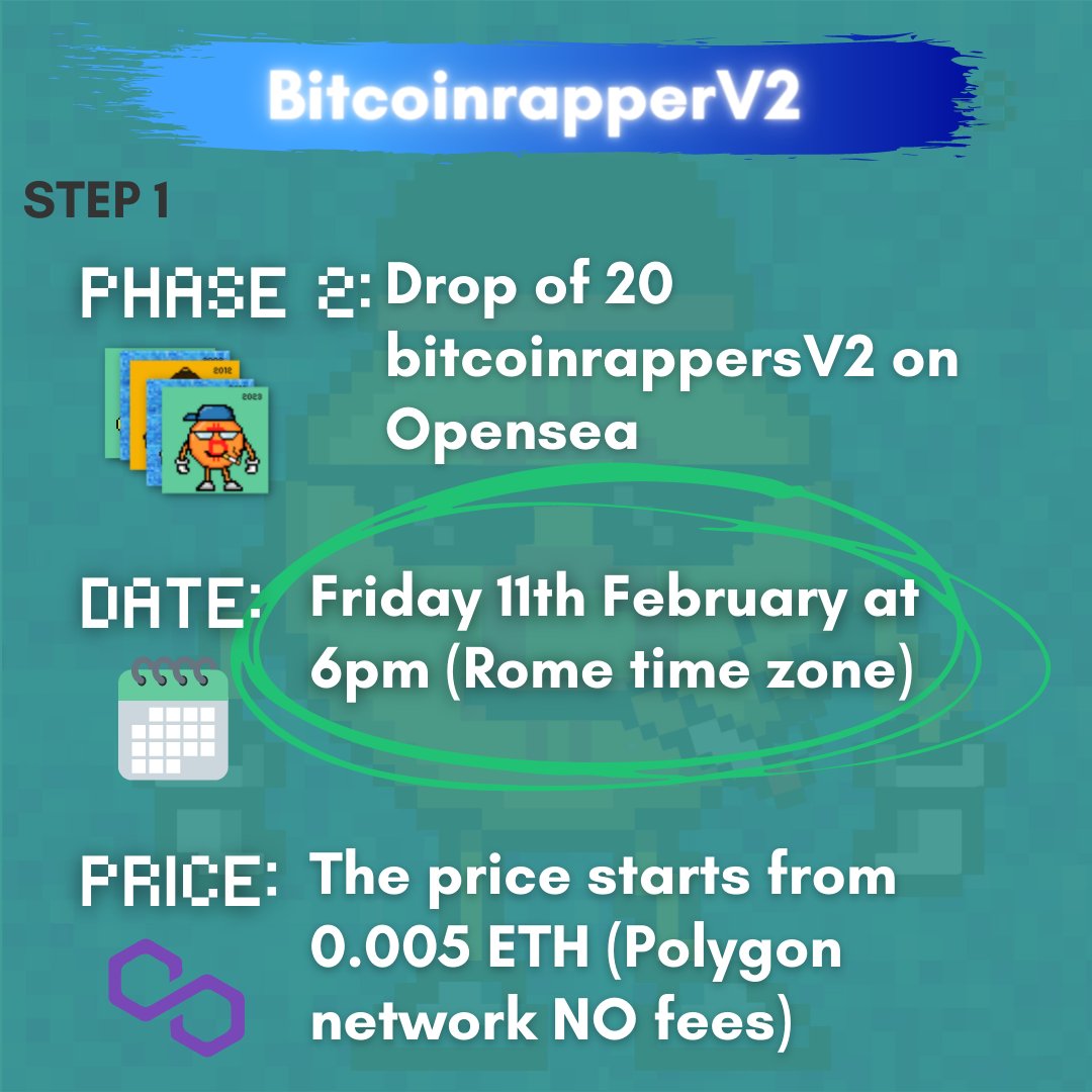 BitcoinrapperV2's tweet photo. The next drop in 2 days🎉

Is coming🎉

#nfts #nft #nftart #nftcommunity https://t.co/VEabFR1vgo