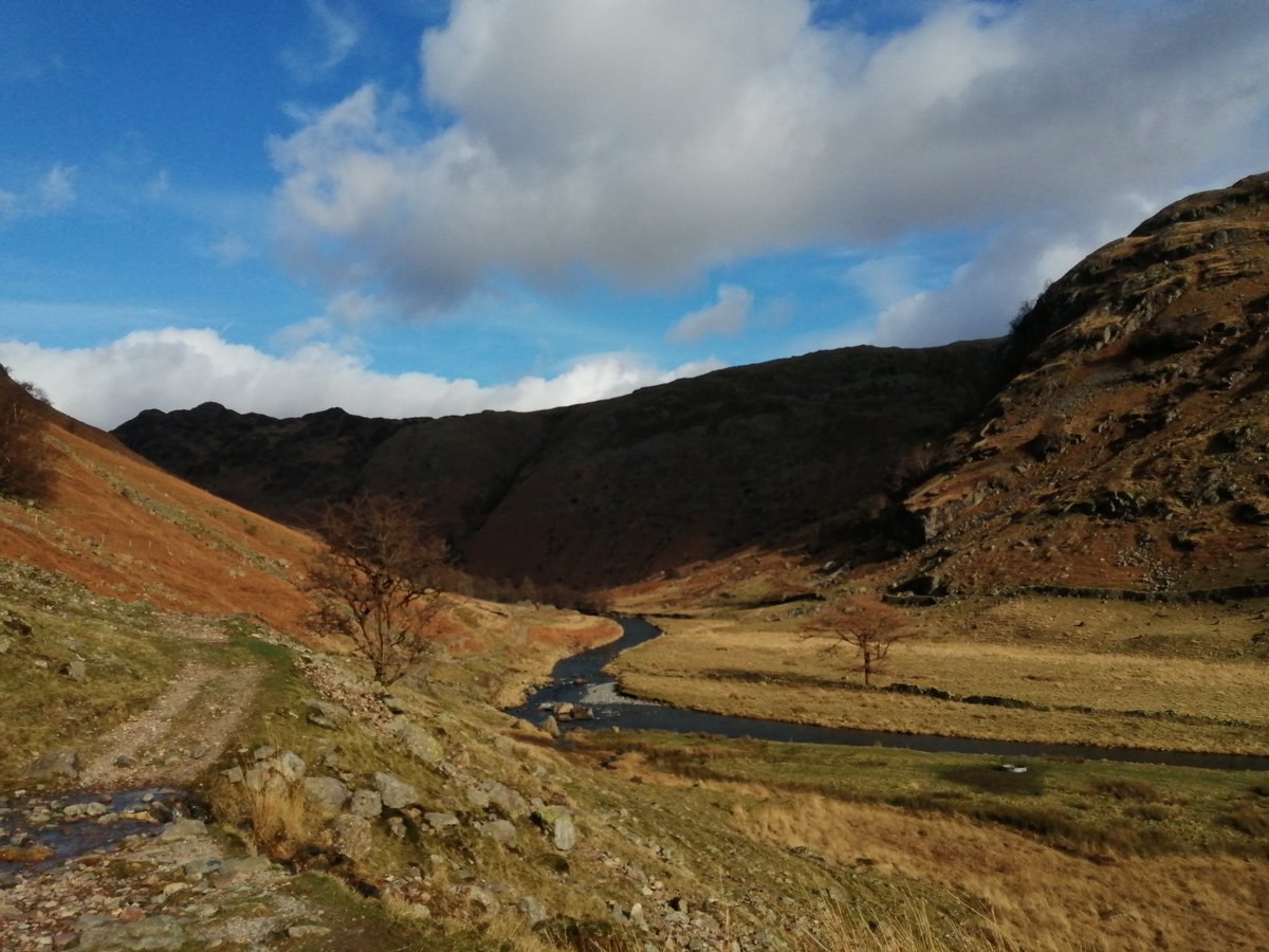 LinnettHill's tweet photo. Our first proper walk in over a week, it felt so good to be back out in the fresh air and sunshine ☀️
We walked the #Langstrath Valley from #Stonethwaite today... 
Amazingly quiet ❤️ but incredibly wet underfoot 😳
#Keswick #TheLakeDistrict https://t.co/mg5OunU2Os