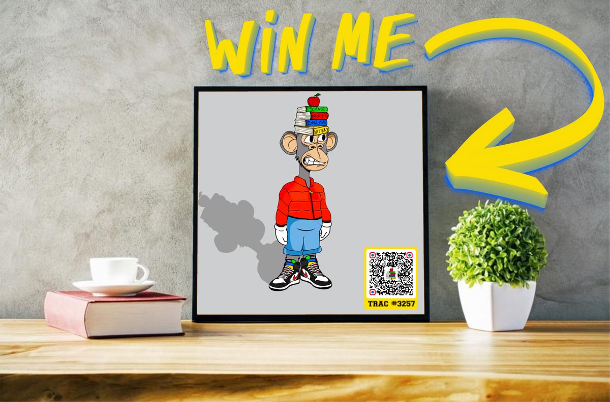 realiteeNFT's tweet photo. 🚨🚨🚨GIVEAWAY🚨🚨🚨

Thanks to the @TeenRebelApe Club for their generous scholarship! I’ve decided to give something special back to our awesome community.

2x #NFTs
1x framed print sent anywhere in the world 🌏 

1️⃣Follow me &amp; Retweet
2️⃣Like
3️⃣Comment a TRAC number you own 🚀 https://t.co/dhjsSEGiHq