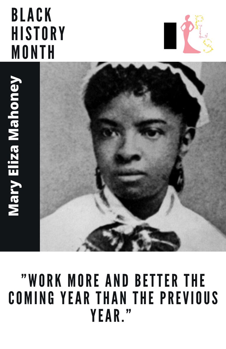 It’s inspirational Wednesday and today we spotlight Mary Eliza Mahoney💕. Mary Eliza Mahoney was the first African American to study and work as a professionally trained nurse in the United States. In 1879, Mahoney was the first to graduate from an American school of nursing.
