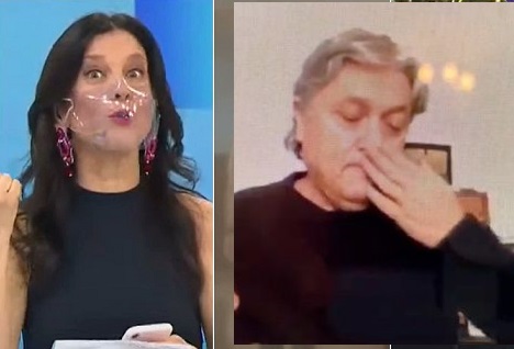 Meruanista's tweet photo. Mirna Schindler confronta al senador Navarro: “Tú estás consciente que se te pasó la mano? https://t.co/kFR9NkARW9