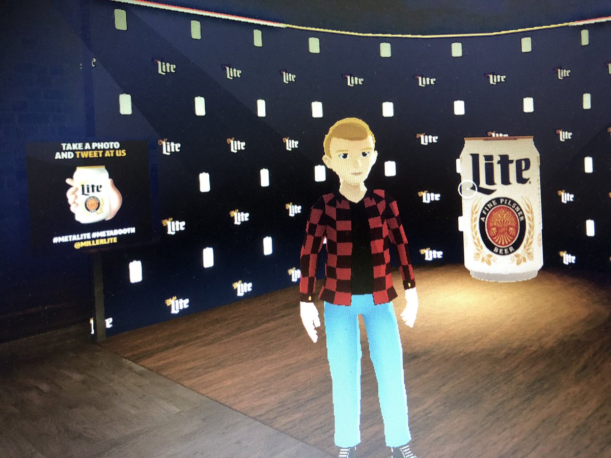 _Mark_1's tweet photo. Just checked out the new @MillerLite  bar in @decentraland #metalite #metabooth https://t.co/BayL2hOQFP