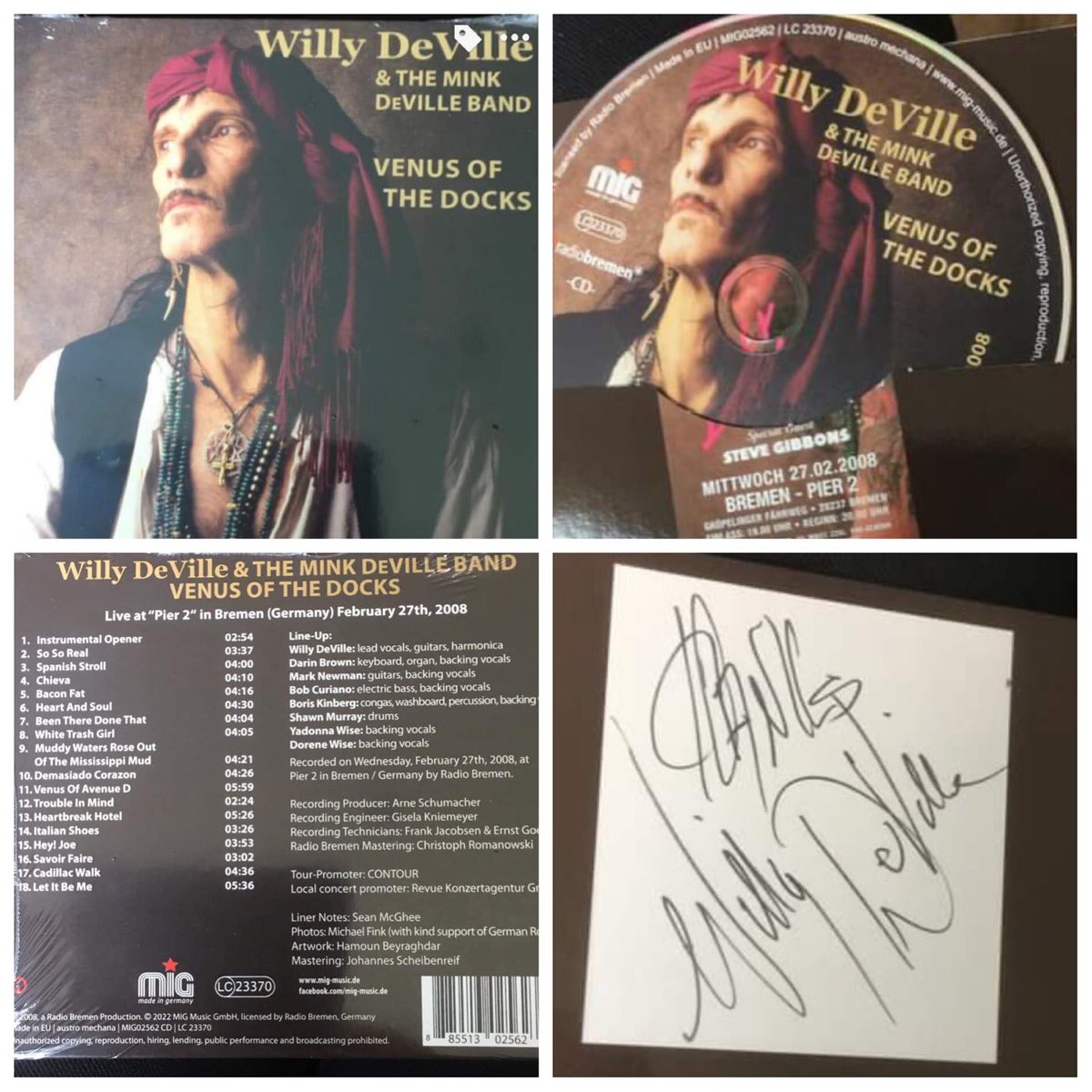 Gillespy's tweet photo. New album: Deville, Willy &amp; The Mink - Venus Of The Docks - Live In Bremen 2008
https://t.co/eMUOxN56g7 #devillefans https://t.co/FqEuqmiIF7
