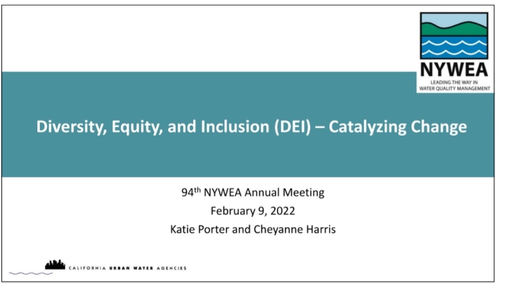 ceharris94's tweet photo. One benefit of virtual conferences is co-presenting across timezones! Honored to share the exciting DEI work within California Urban Water Agencies (CUWA) with my @brwncald colleague @ActressEngineer! @NYwaterEnviro #nywea #reflectprotectconnect #virtualconference #cawater https://t.co/l4MSloJlVq