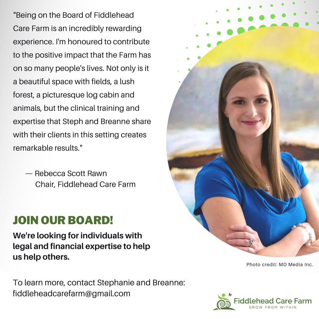 GrowWithFCF's tweet photo. Who is looking to get ON BOARD? Fiddlehead Care Farm is recruiting board members to join our passionate volunteer board of directors. Make a big impact on the mental health supports for children and families in Dufferin county and beyond! https://t.co/y1kONUmDFF