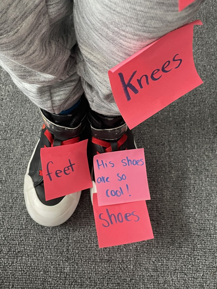 msbenoitsclass's tweet photo. We are working on our new writing trait: IDEAS 💡! Did you know that great authors use labels and captions to give information about their IDEA?! Today our topic was: a friend in room 9! We gave him lots of labels and captions to provide as much information as we could! https://t.co/iEqZfEem4A