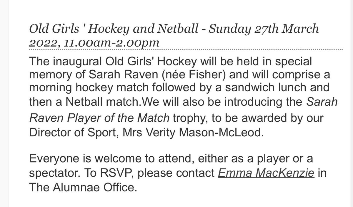 Team_BGS's tweet photo. Contact Emma MacKenzie for more details or to RSVP alumnae@bedfordgirlsschool.co.uk https://t.co/2vhF1GoyYD