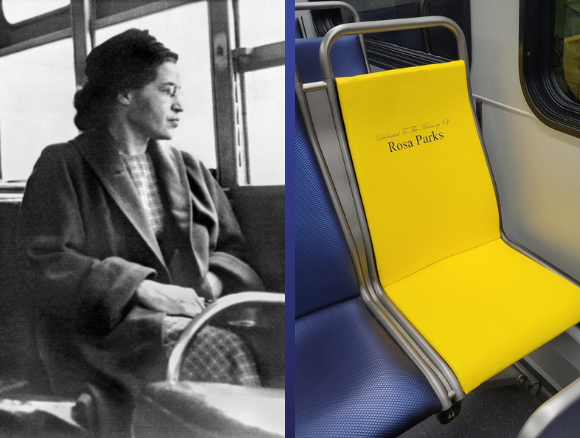 HoustonChron's tweet photo. @METROHouston and other transit companies around the country are placing Rosa Parks tribute seats at the front of their buses in honor of her birthday.
 
The backlash has been resounding.
✏️ @beccaghennes
➡️ https://t.co/2gXZdsz1VI https://t.co/gK1cyGcaLj