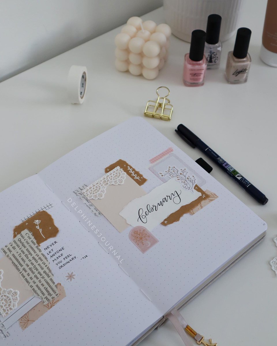Shop_ARL's tweet photo. collage spreads never fail to make us happy and @delphinesjournal's earth-toned february spread is no exception! ๐ค #DottedNotebook https://t.co/WI2FcHD0qW