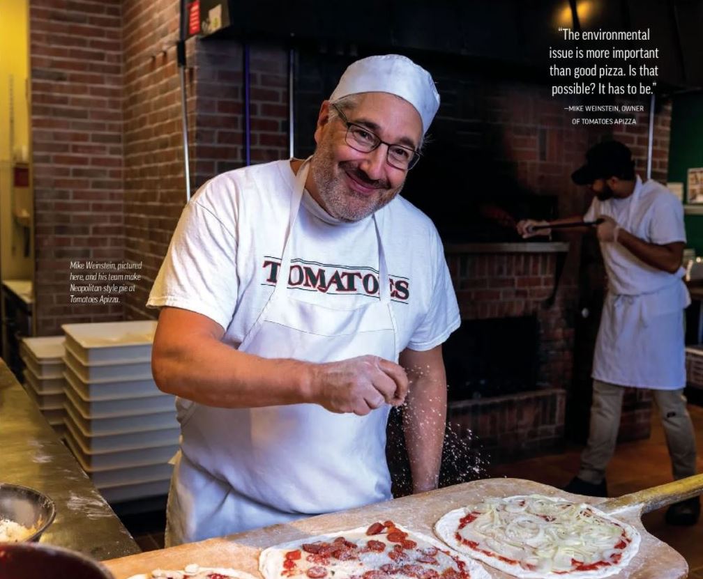 DTE_Energy's tweet photo. In honor of National Pizza Day, we're celebrating @TomatoesAPizza owner and #MIGreenPower customer Mike Weinstein for his commitment to Michigan's clean energy future and his artisanal coal-fired brick oven pizza. Read Mike's story: https://t.co/yB4T2A61tB https://t.co/tOsMObGOAp
