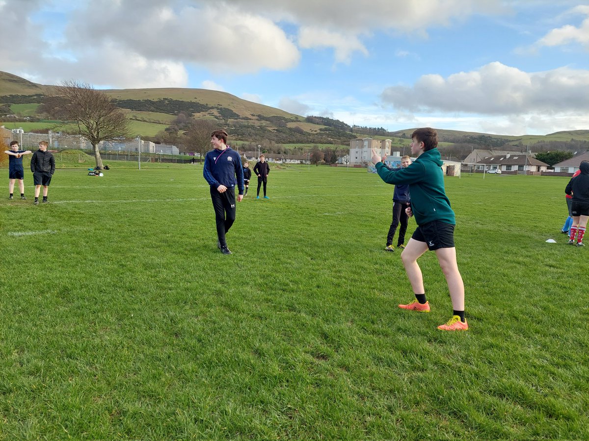 GirvanAcRugby's tweet photo. Great to be back on the (very muddy) pitch with Girvan Academy Rugby training going full force ahead after a few weeks off. All welcome, brand new or experienced players. #growthegame #girlsrugby #rugby https://t.co/IfhjpZCi0b