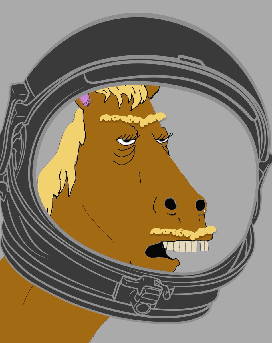 tornaben's tweet photo. @GlennFerrara @timheidecker @elonmusk @ringostarrmusic just invested in a rare(?) gray #boredhorse astronaut w/ matching mustache/eyebrow—thanks for the tip! #horsechain #revolution #moonhorse 🐴 https://t.co/sINlLjFwLV