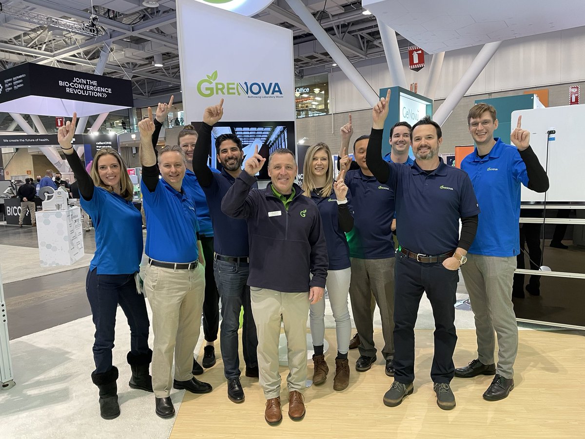 TFaustermann's tweet photo. Great crew. Awesome meeting. Thanks @SLAS_Org for making this possible. It feels so good to be back! #grenova #labautomation #Sustainability https://t.co/DEQG2goUic