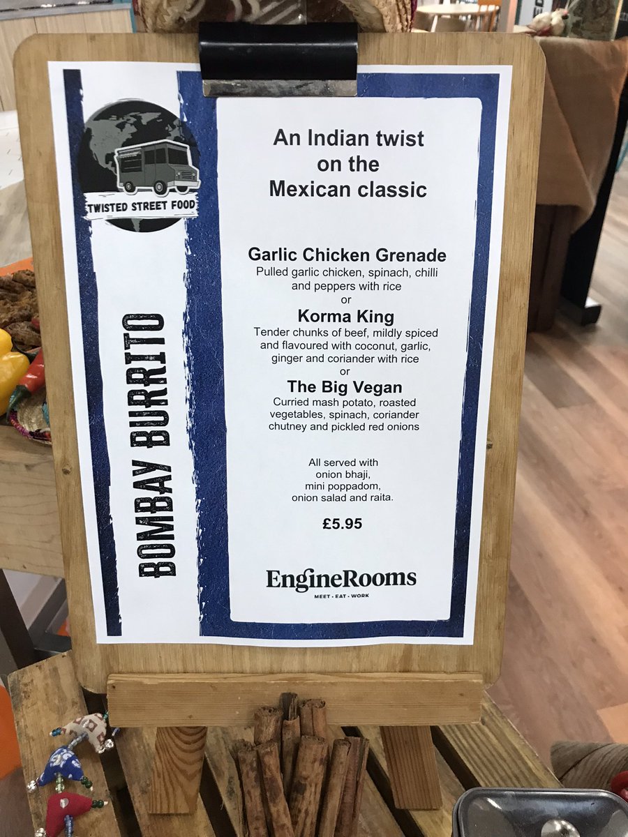 S1Sanderson's tweet photo. #Bombayburrito pop up in Warrington today. An Indian twist on the Mexican classic burrito. This is from our new Twisted street food concept. #Twistedstreetfood #Bombayburrito @ItswhatwedoWELL https://t.co/WqiSxscvYQ