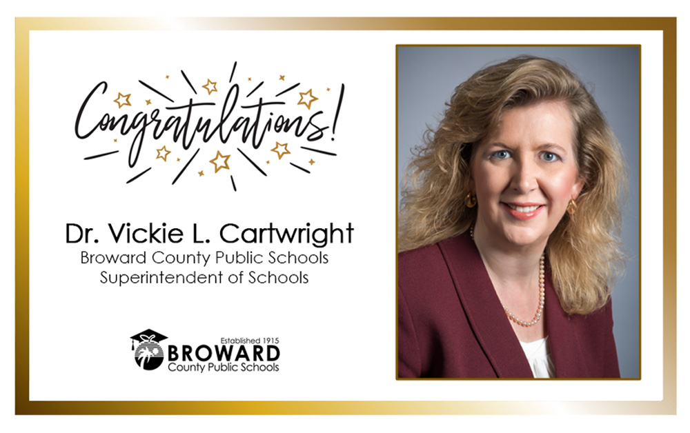 browardschools's tweet photo. During a Special School Board Meeting today, the School Board of Broward County, voted to approve Dr. Vickie L. Cartwright (@suptvcartwright) to become @browardschools Superintendent of Schools. https://t.co/2EWVCRRH3I