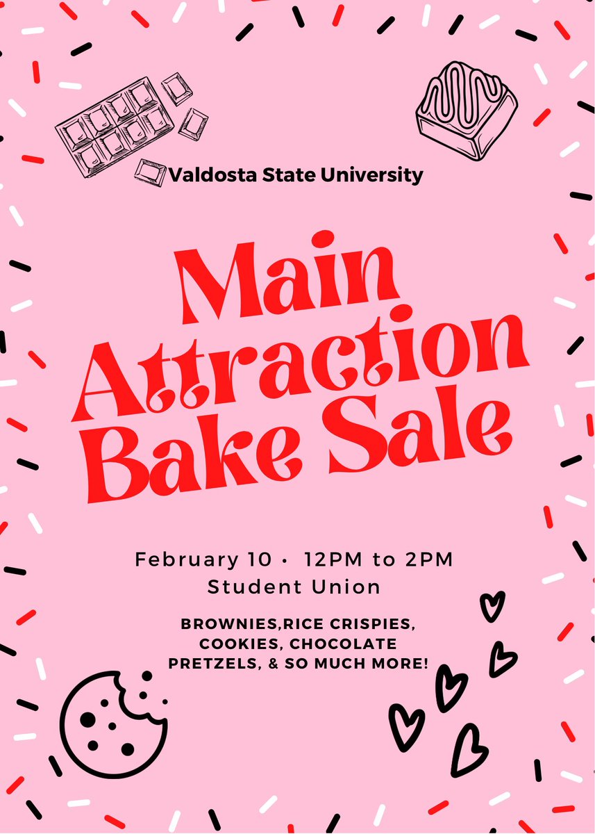 MainAtt_17's tweet photo. WE’RE HAVING A BAKE SALE TOMORROW!! WE’LL BE HAVING CANDIED GRAPES, SLUTY BROWNIES, CAKE POPS AND SO MUCH MORE!! COME ON OUT AND GET SOMETHING GOOD!! https://t.co/xtN1LBg1iw