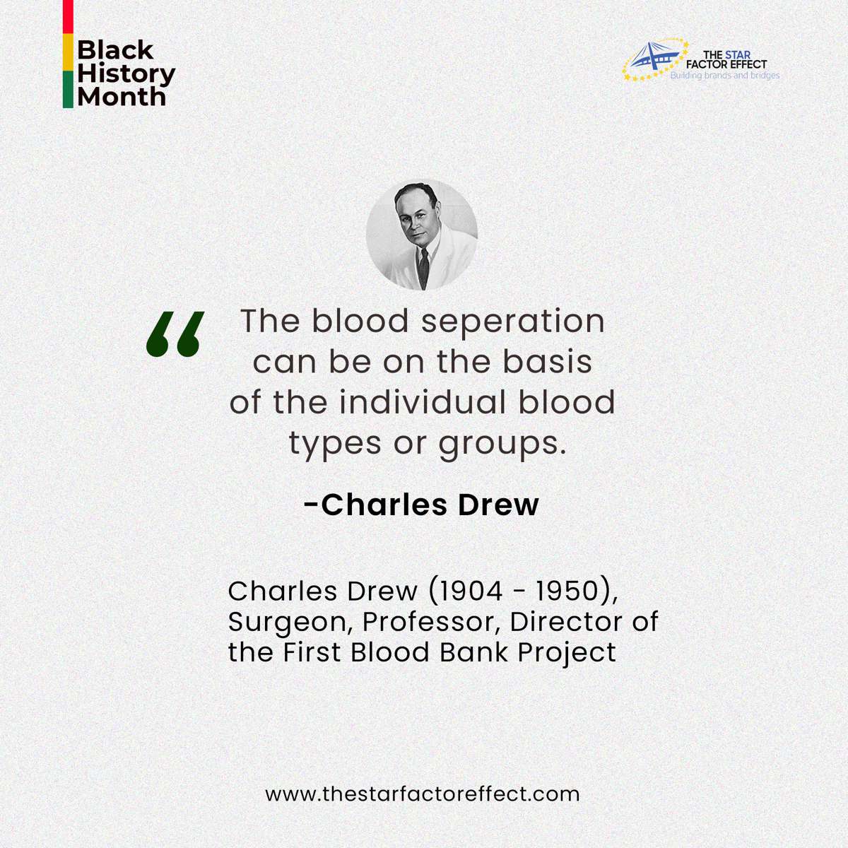 Clebrating Dr. Drew!

He discovered the idea of storing blood plasma in blood banks and served as the director of the first blood bank project in Britain- saving thousands of lives. 

#blackhistorymonth #blackhistory #blackhealth #blackwellness #blackdoctors #tsfe