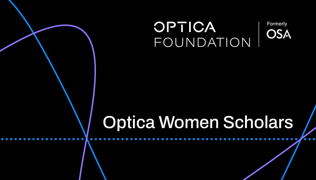 OpticaWorldwide's tweet photo. Applications are open!

Apply by 15 March for the Optica Women Scholars &amp; a US$10K scholarship for undergraduate &amp; graduate women worldwide. Made possible by the support of 10, US$100K donors &amp; a US$1M match from the #OpticaFoundation. 

Learn more - https://t.co/ozM8XbS1Js https://t.co/ei4wIcAT70