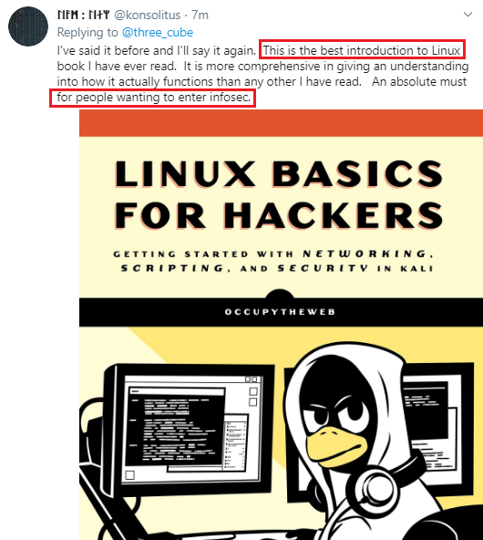 Linux Basics for Hackers, Part 10: The Loadable Kernel Modules (LKM) #lkm #linux4hackers #cyberwarrior #Linux 

hackers-arise.com/post/2017/11/0… 

#cyberwarrior #lkm

#cyberwarrior #linux