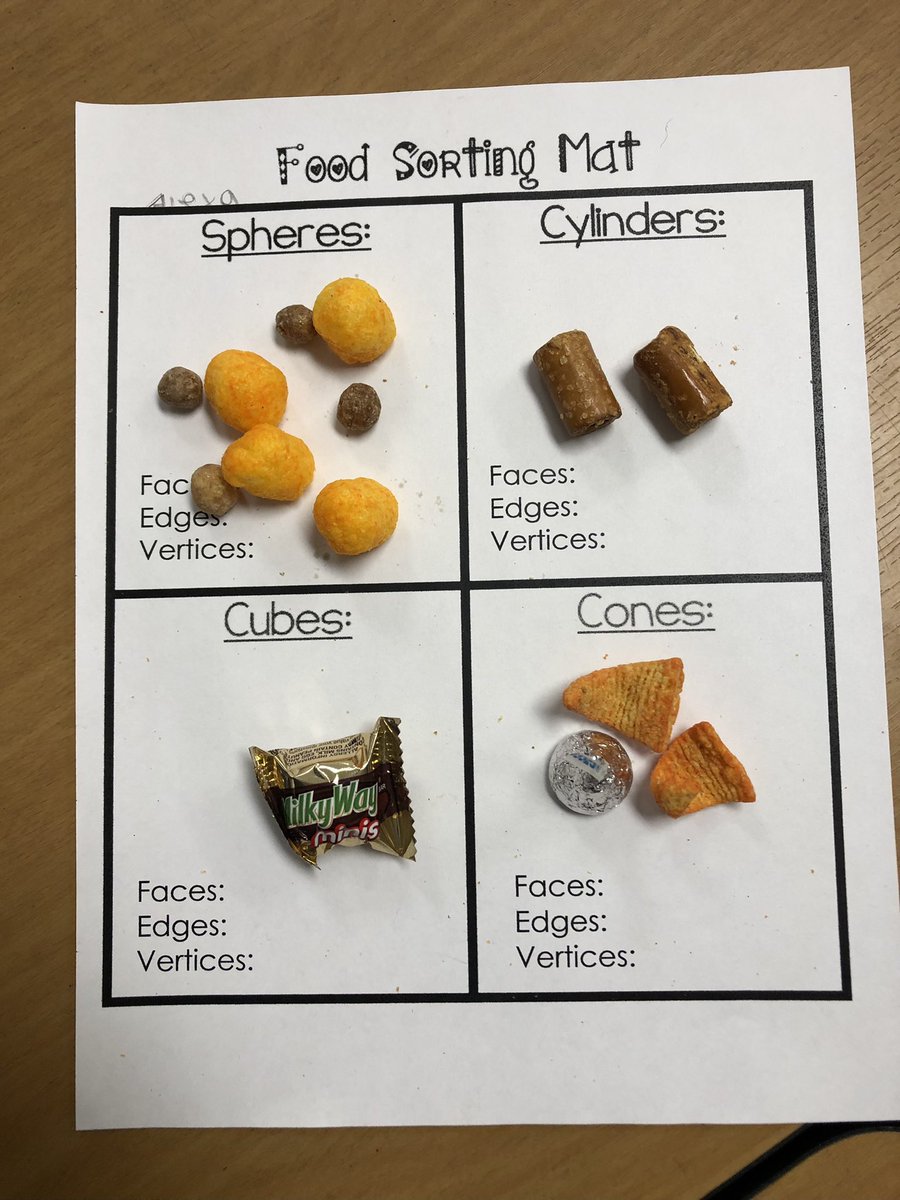 clauteach11's tweet photo. Learning about 3D shapes - faces, edges and vertices!  @HBGonzalezPLA https://t.co/8ck1i6M6Kw