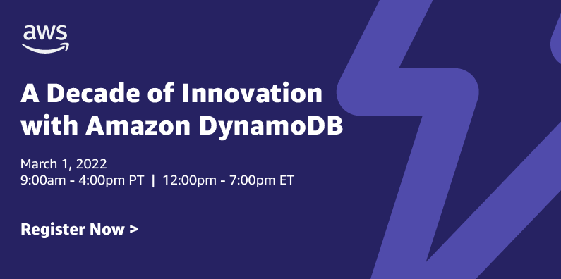 dynamodb's tweet photo. Join us *live* on March 1 and learn how our customers have used #DynamoDB to build some of the world’s most demanding applications. Ask #AWS leaders and experts with live Q&amp;A. Register today! https://t.co/JxnNv7hU7S #databases #NoSQL https://t.co/WonRjQjpGT