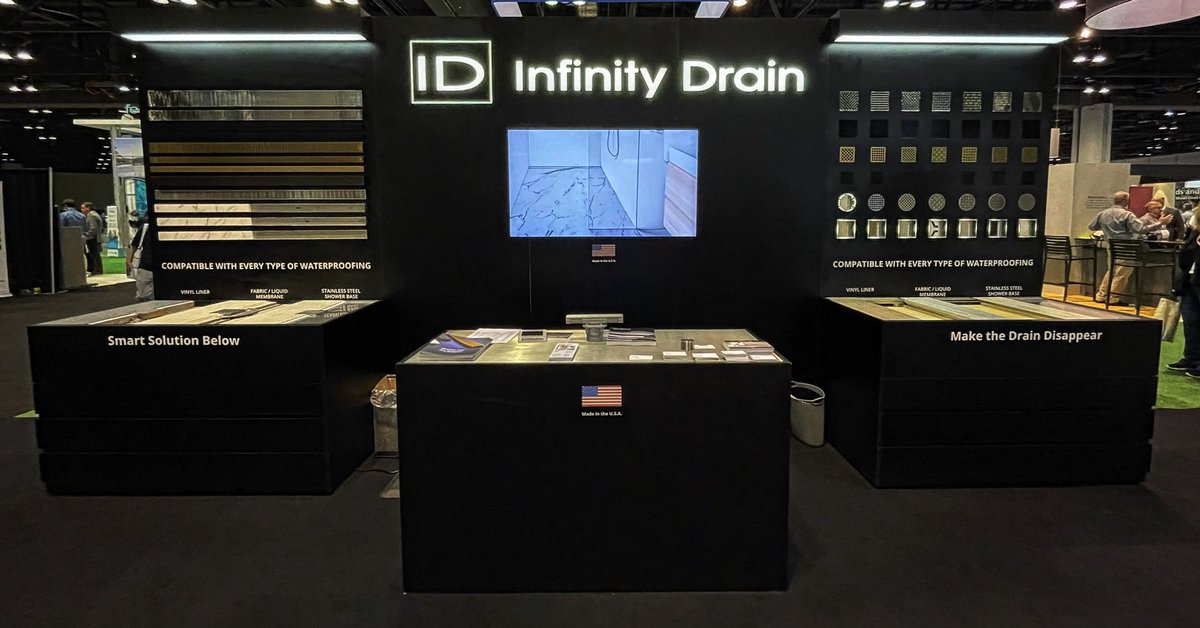 InfinityDrain's tweet photo. It’s day ✌🏼 of @KBIS and we’re showered with delight at all of the bathroom designs we’ve been indulging in.
Which #InfinityDrain product are you most excited to check out today?
#KBIS #KBIS2022 https://t.co/lFwYwbv11S