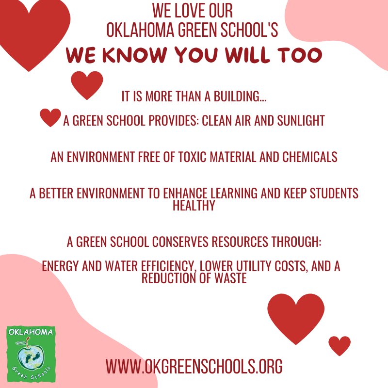 okgreenschools's tweet photo. The month of love has us all in our feels 💕 check out our website to learn more about how to support your schools “green” efforts #OklaEd #environment #education 

https://t.co/gDcmhe5pHm https://t.co/GrOa1BeRrQ