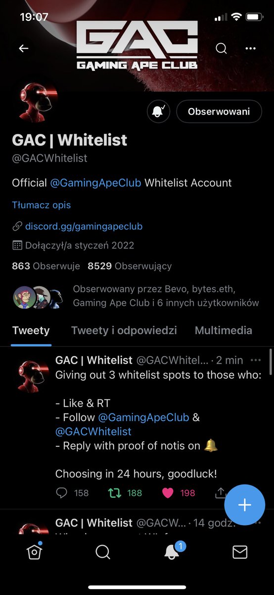 Turista_NFT's tweet photo. @GACWhitelist @GamingApeClub https://t.co/Uux59IE8Jp