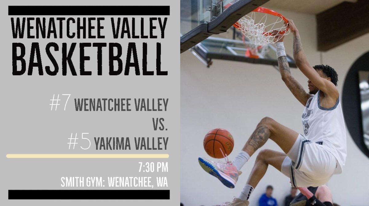 🚨GAME DAY WATCH LIVE🚨
🆚 #5 Yakima Valley
🕐 7:30 PM
📍 Smith Gym: Wenatchee, WA
📽️ bit.ly/2RpuFss