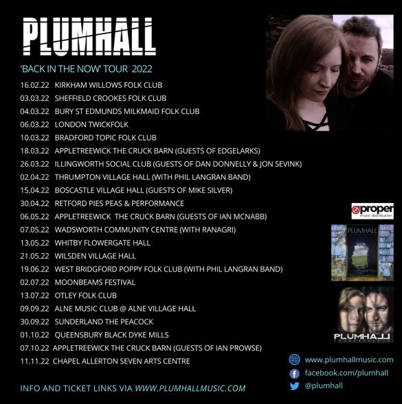 Updated <a href="/plumhall/">Plumhall</a> tour dates…. We’re looking to fill the rest of Autumn and book Spring. We have one gig booked with the ‘electronica’ trio (featuring David Crickmore of Fiat Lux)
If you would like to book the trio or the duo pm us or contact our agent Duncan <a href="/biggingertommus/">biggingertommusic</a>