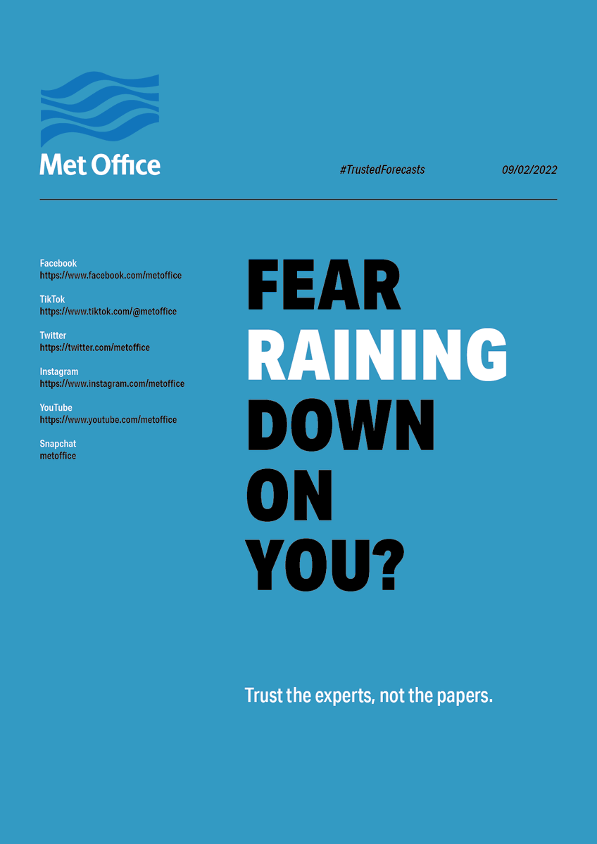 feelinfunky94's tweet photo. Posters for @OneMinuteBriefs & @metoffice to combat exaggerated weather stories. #TrustedForecasts https://t.co/gyF9X2R7LC