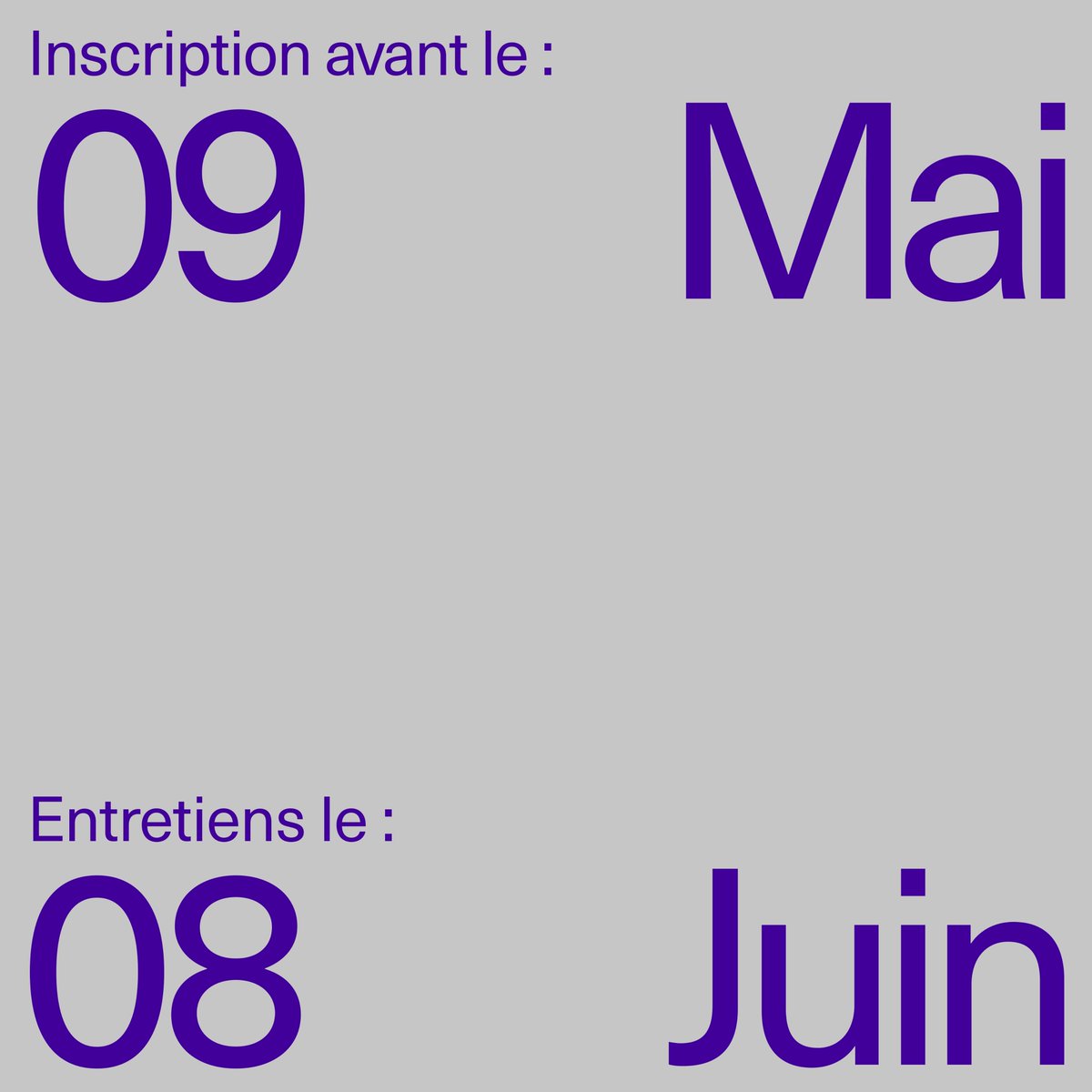 Pour intégrer l’#Ésac en cours de 1er cycle (année 2 ou 3) ou en 2e cycle (année 4), vous pouvez - et ce jusqu’au 9 mai - vous inscrire en contactant le service de la scolarité. Plus d'information sur esac-cambrai.net