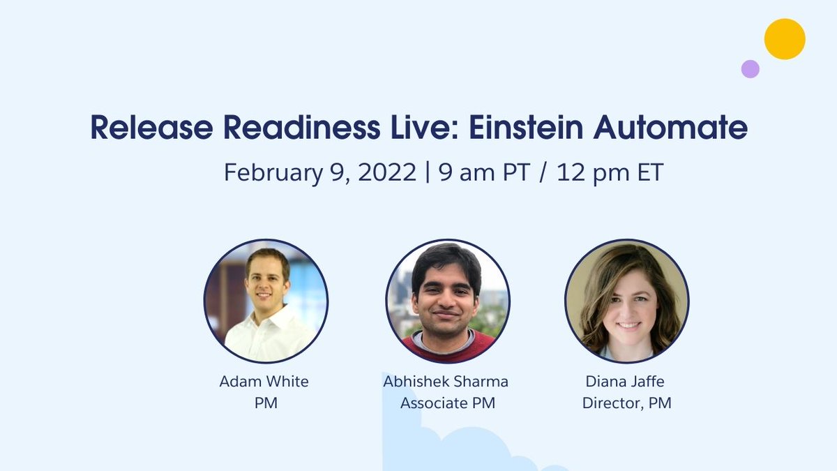 ThisIsMarkJones's tweet photo. What a great session of #SalesforceLive for #EinsteinAutomate ... thanks to Adam White, Abhishek Sharma and @DianaJaffeSF for going over the release highlights and to to @jenwlee forr hosting. What were your biggest highlights from the session? #Salesforce #Flow #GoWithTheFlow https://t.co/qBueX8WyCB