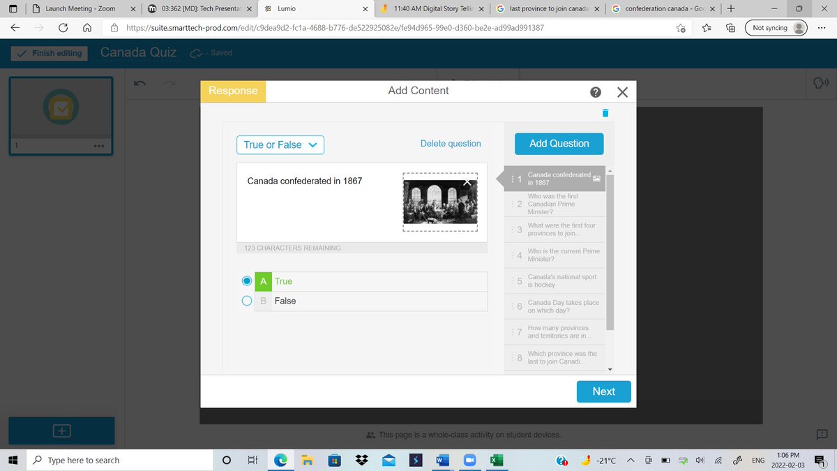 GPike362's tweet photo. The quiz feature on Lumio seems like a really helpful tool to have for a history class! #ICT362 https://t.co/2mowlKScyp