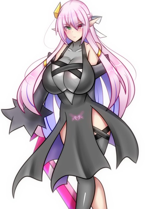 ファンタジー創作を久しぶりにしたいなぁと思って、ファンタジー路線ヒロインをデザインしてみました。
武器は数分で描いた落書き。 